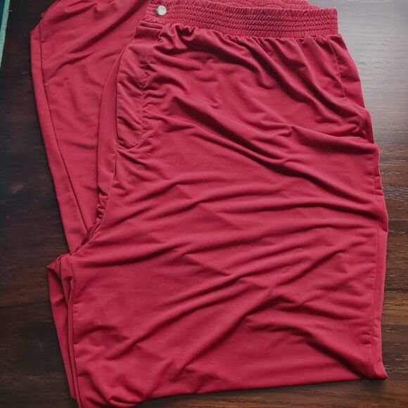 Men's Luxurious Silky Cranberry Red Pajama Set VINTAGE VIBE - 2XL KING SIZE - Picture 4 of 6